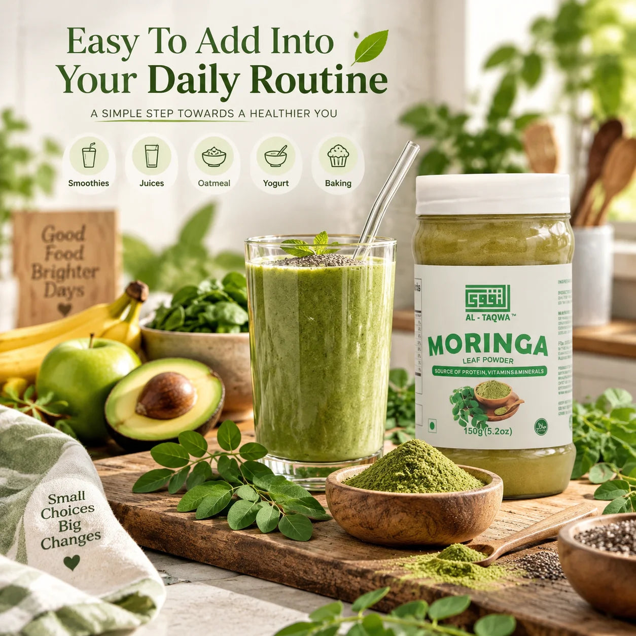 Moringa Leaf Powder 150g – 100% Pure & Natural | Al Taqwa