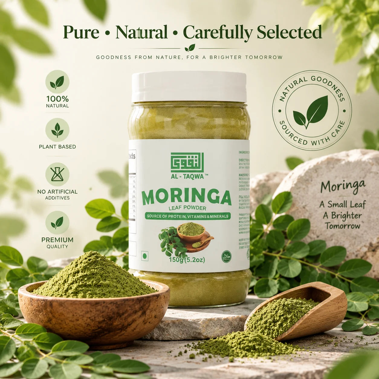 Moringa Leaf Powder 150g – 100% Pure & Natural | Al Taqwa